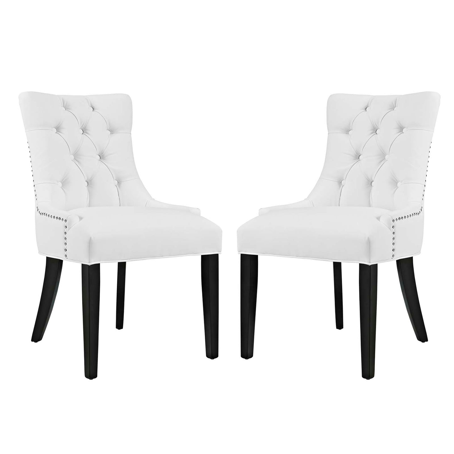 Regent Tufted Vegan Leather Dining Chair Set of 2