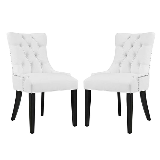 Regent Tufted Vegan Leather Dining Chair Set of 2