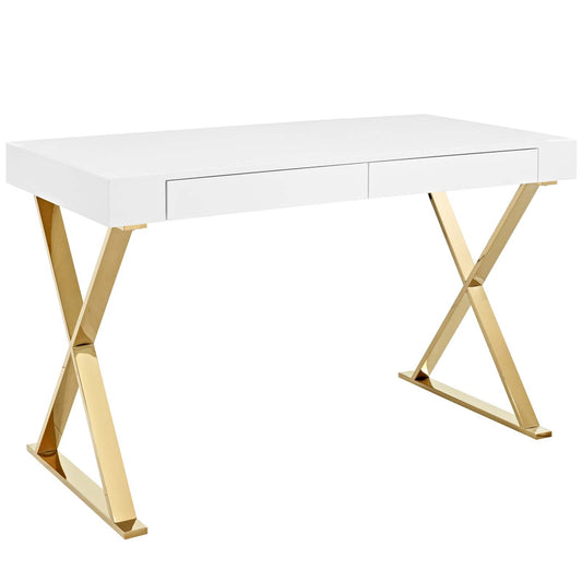 Sector Office Desk White Gold EEI-3030-WHI