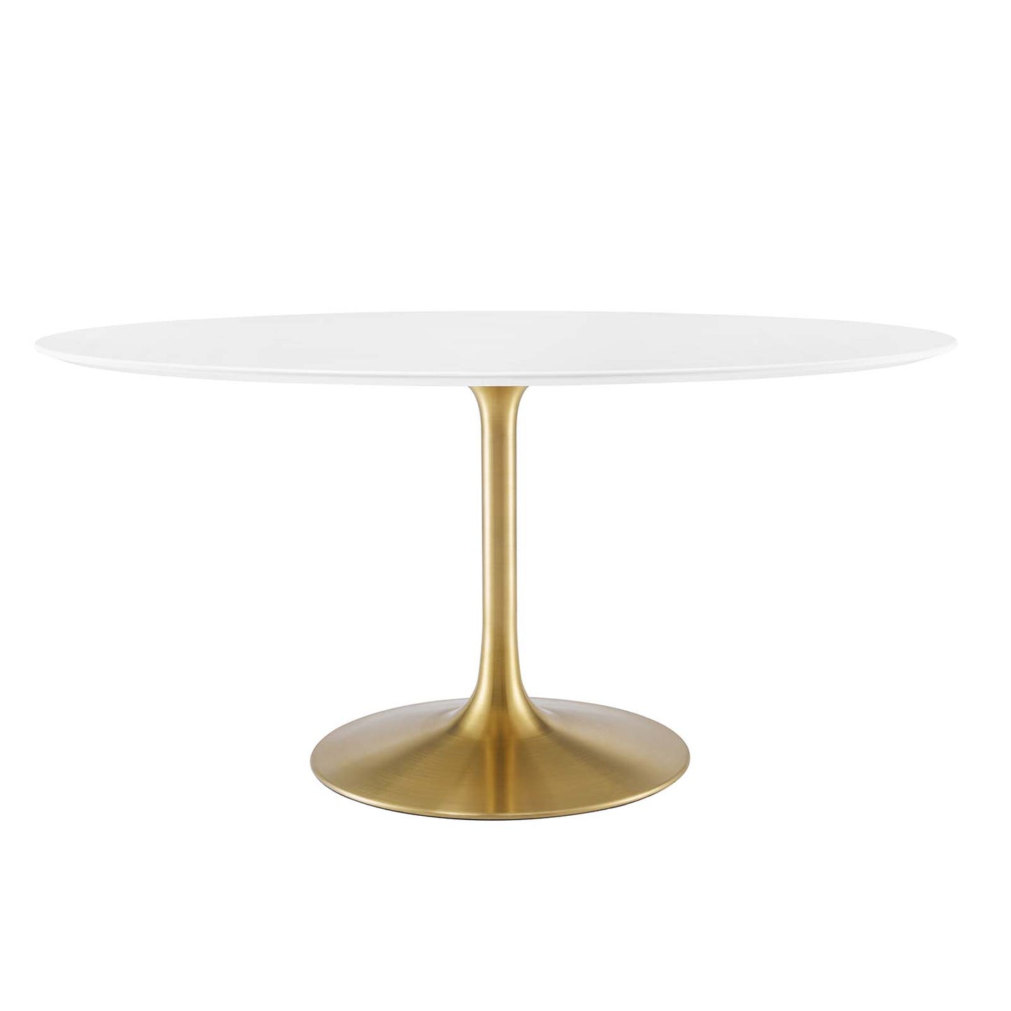 Lippa 60" Oval Dining Table with Gold Base and Artificial Marble or Wood Options