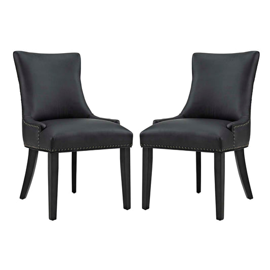 Marquis Dining Chair Faux and Vegan Leather Set of 2 or 4