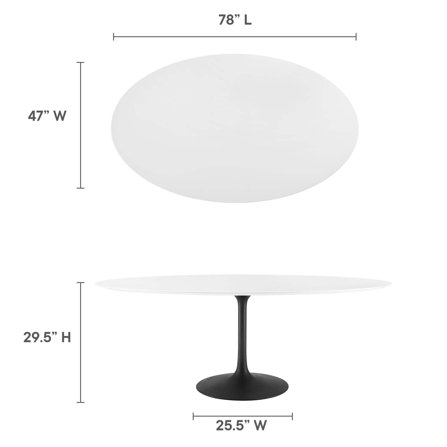 Lippa 78" Oval Artificial Marble and Wood Dining Table