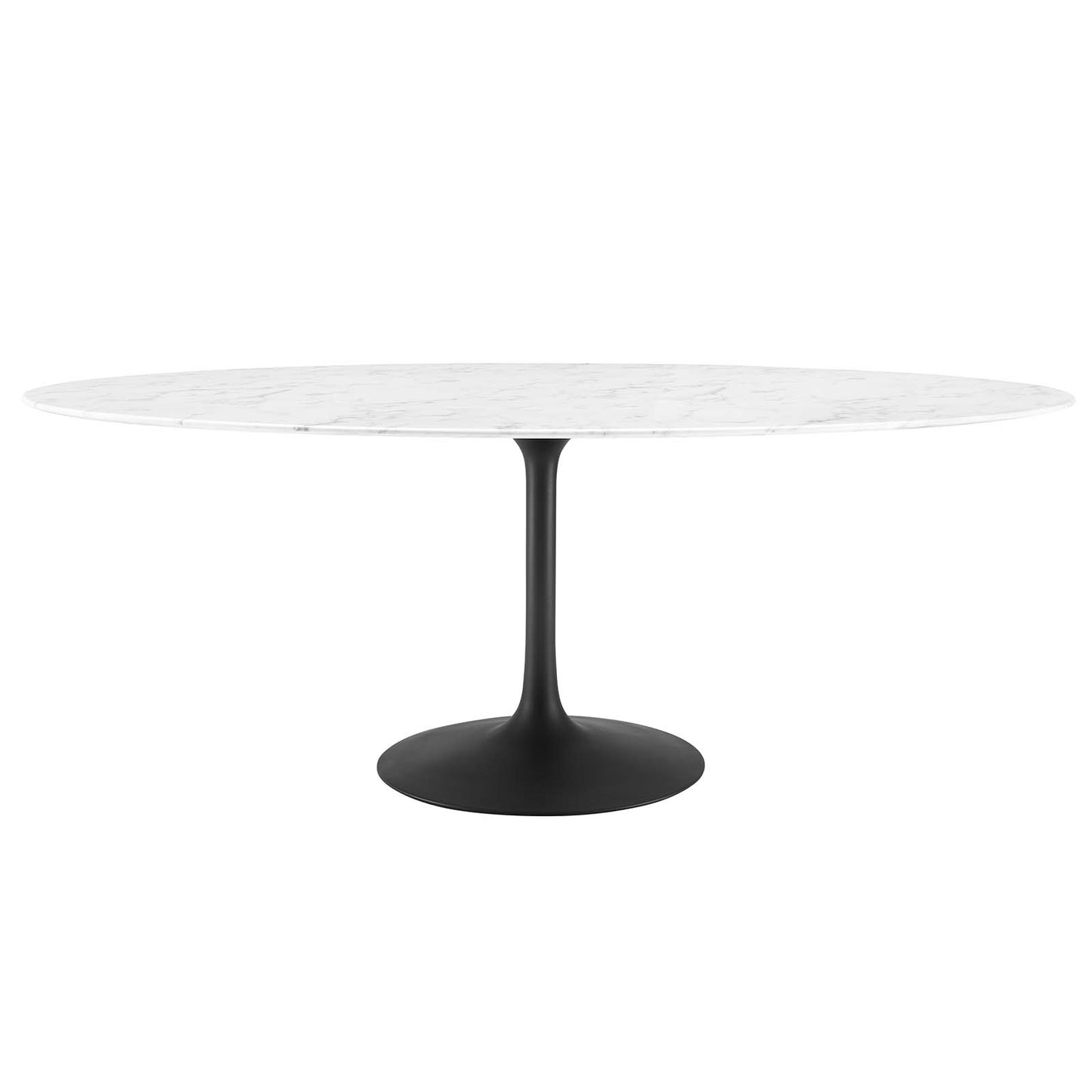 Lippa 78" Oval Artificial Marble and Wood Dining Table