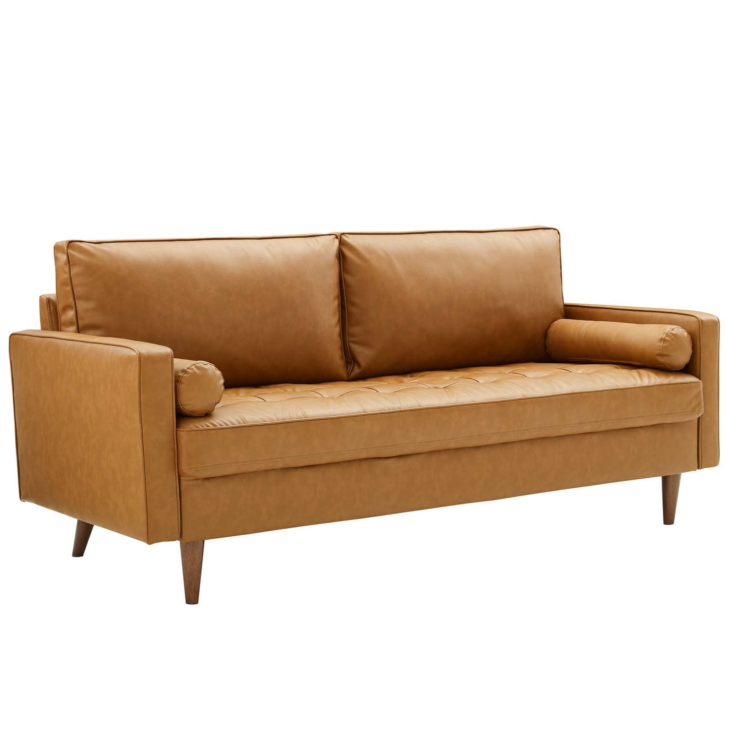 Valour Leather Sofa - Upholstered Faux Leather Sofa - 81" Sofa