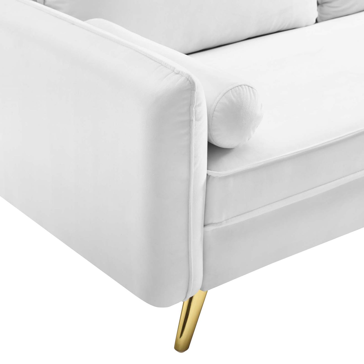 Revive Performance Velvet Sofa White EEI-3988-WHI