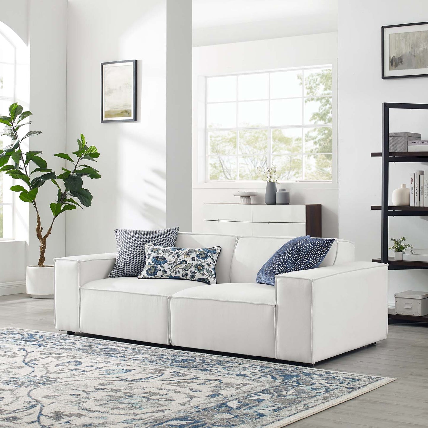 Restore 2-Piece Sectional Sofa White EEI-4111-WHI