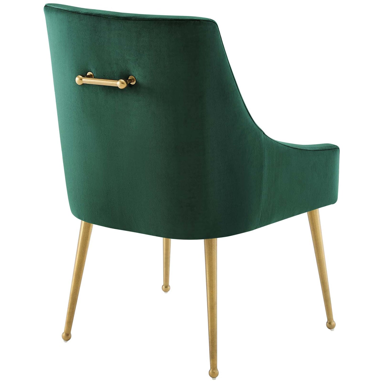 Discern Upholstered Performance Velvet Dining Chair Set of 2 Green EEI-4148-GRN