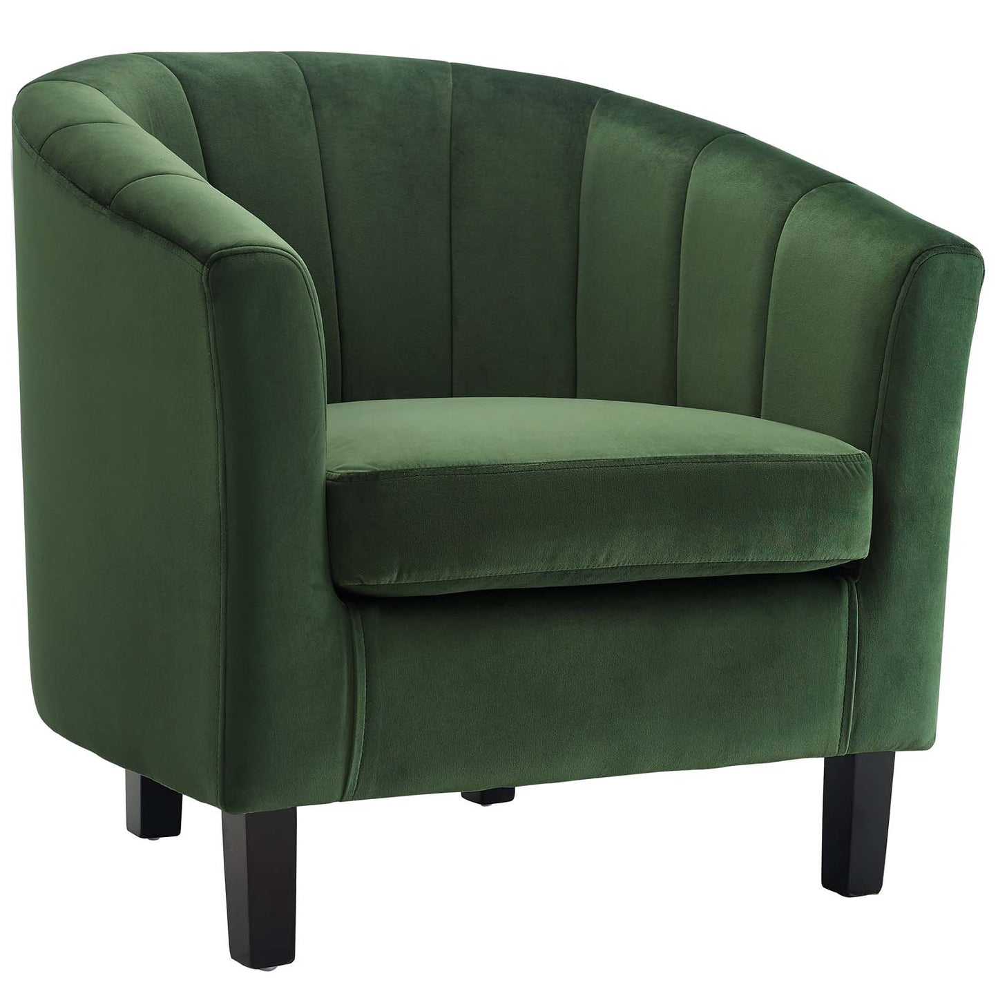 Prospect Channel Tufted Performance Velvet Armchair Set of 2 Emerald EEI-4150-EME