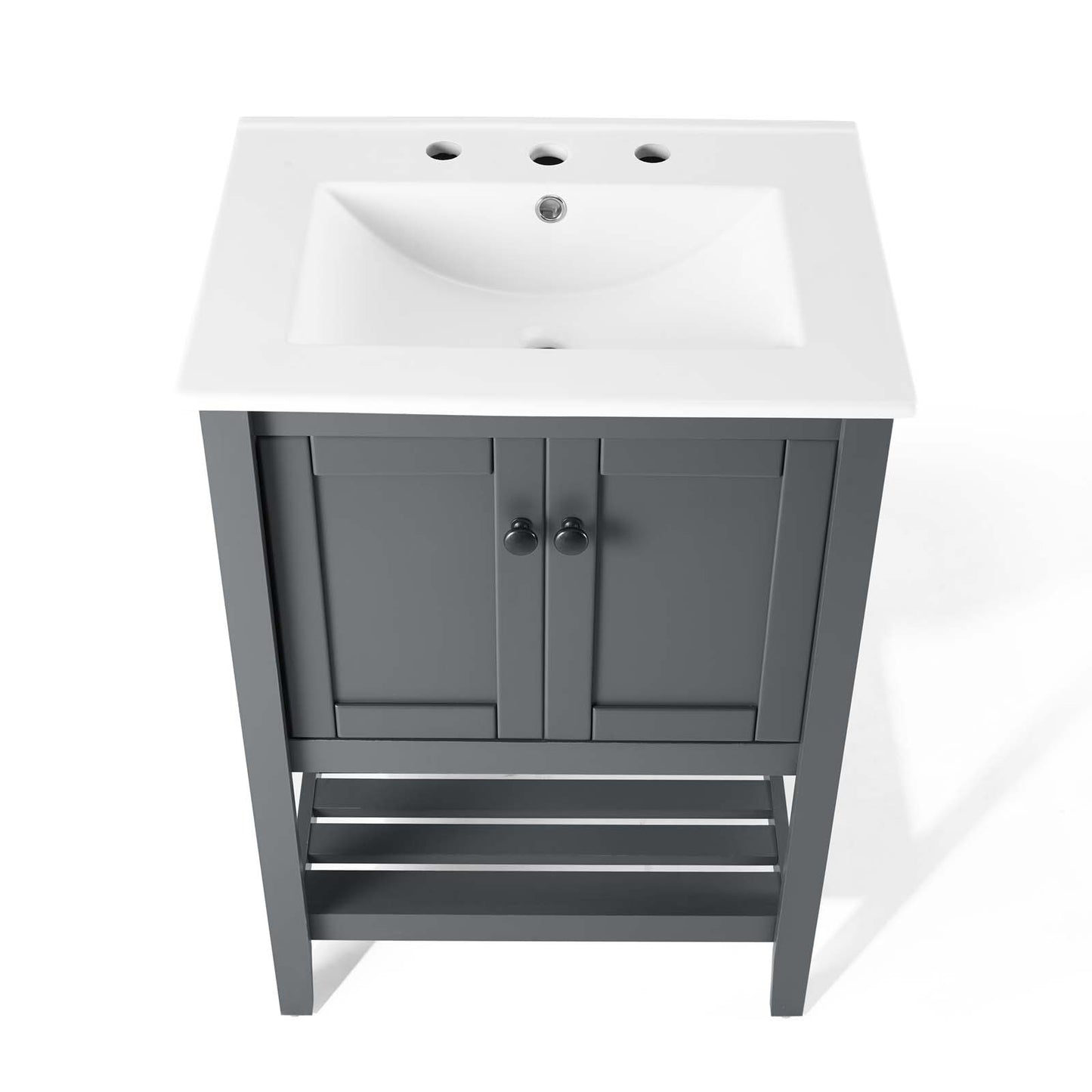 Prestige 24" Bathroom Vanity Gray White EEI-4246-GRY-WHI