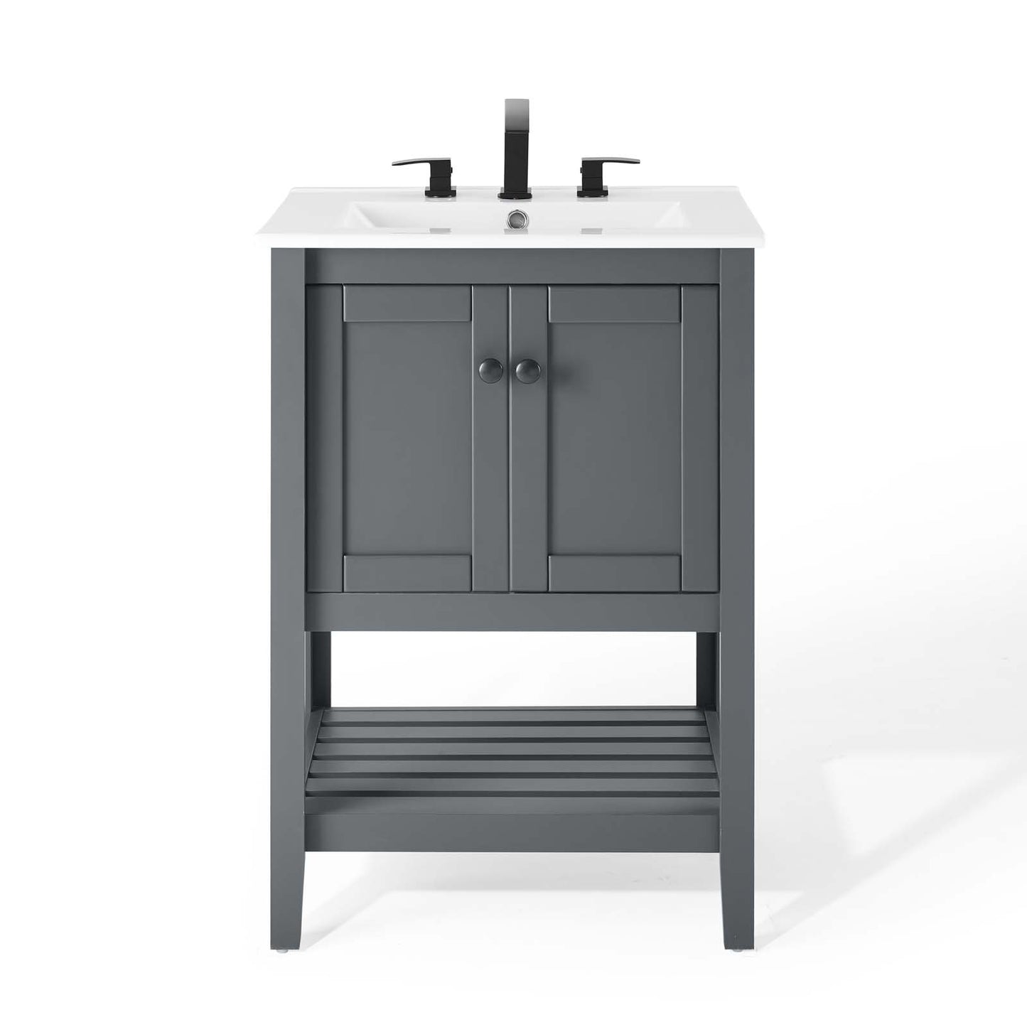 Prestige 24" Bathroom Vanity Gray White EEI-4246-GRY-WHI