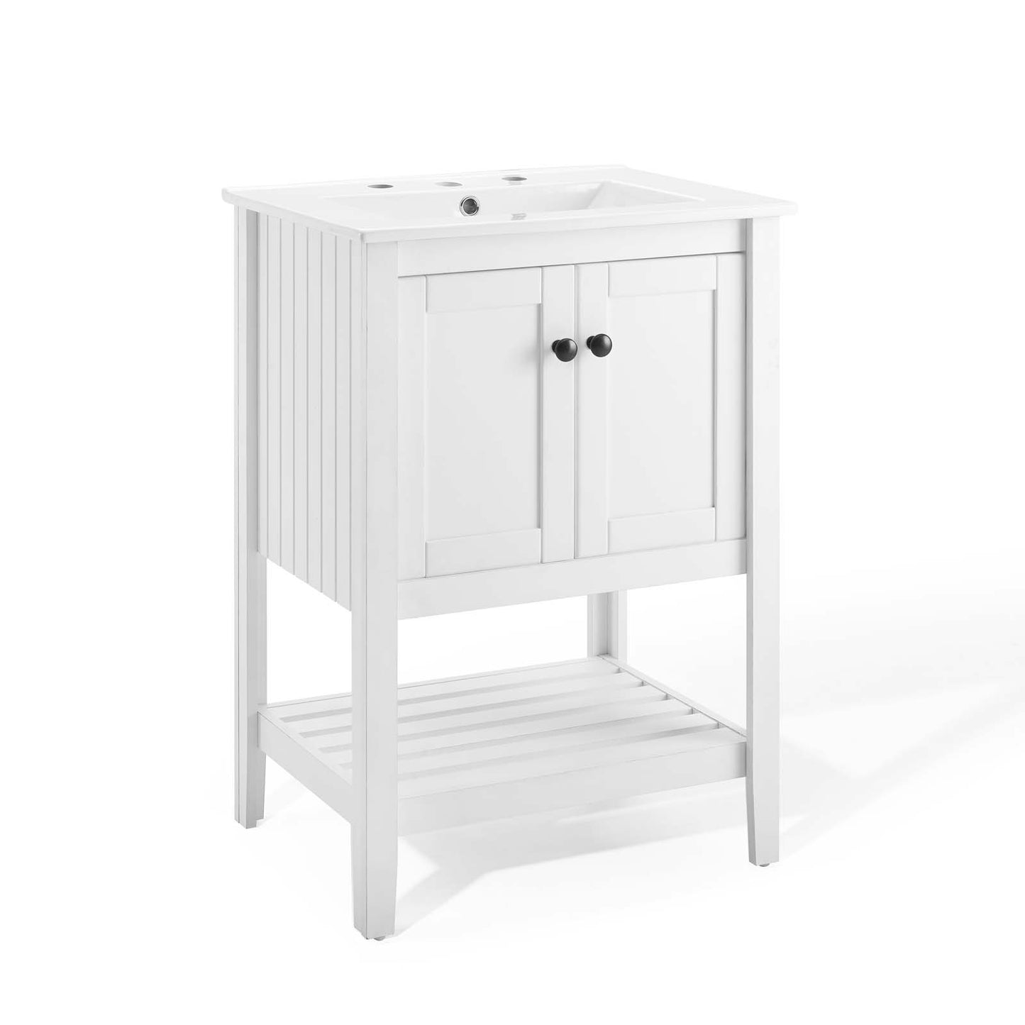 Prestige 24" Bathroom Vanity White White EEI-4246-WHI-WHI