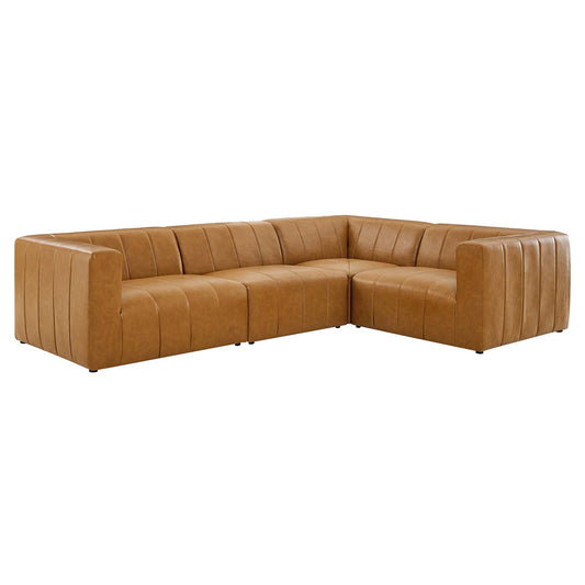 Bartlett Vegan Leather 4-Piece Sectional Sofa Tan EEI-4519-TAN