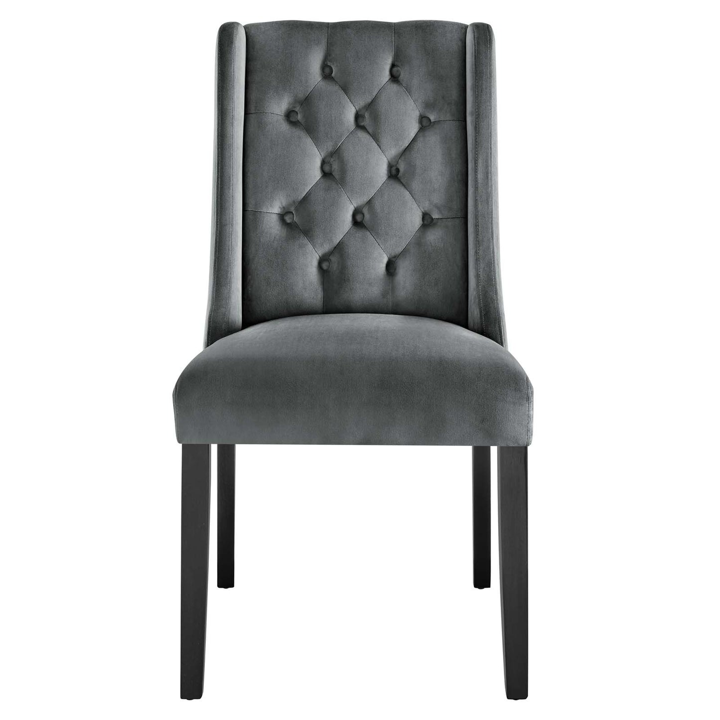 Baronet Performance Velvet Dining Chairs - Set of 2 Gray EEI-5013-GRY
