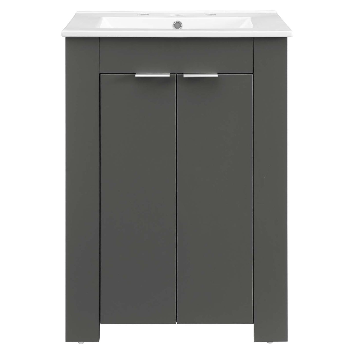 Maybelle 24" Bathroom Vanity Gray White EEI-5378-GRY-WHI