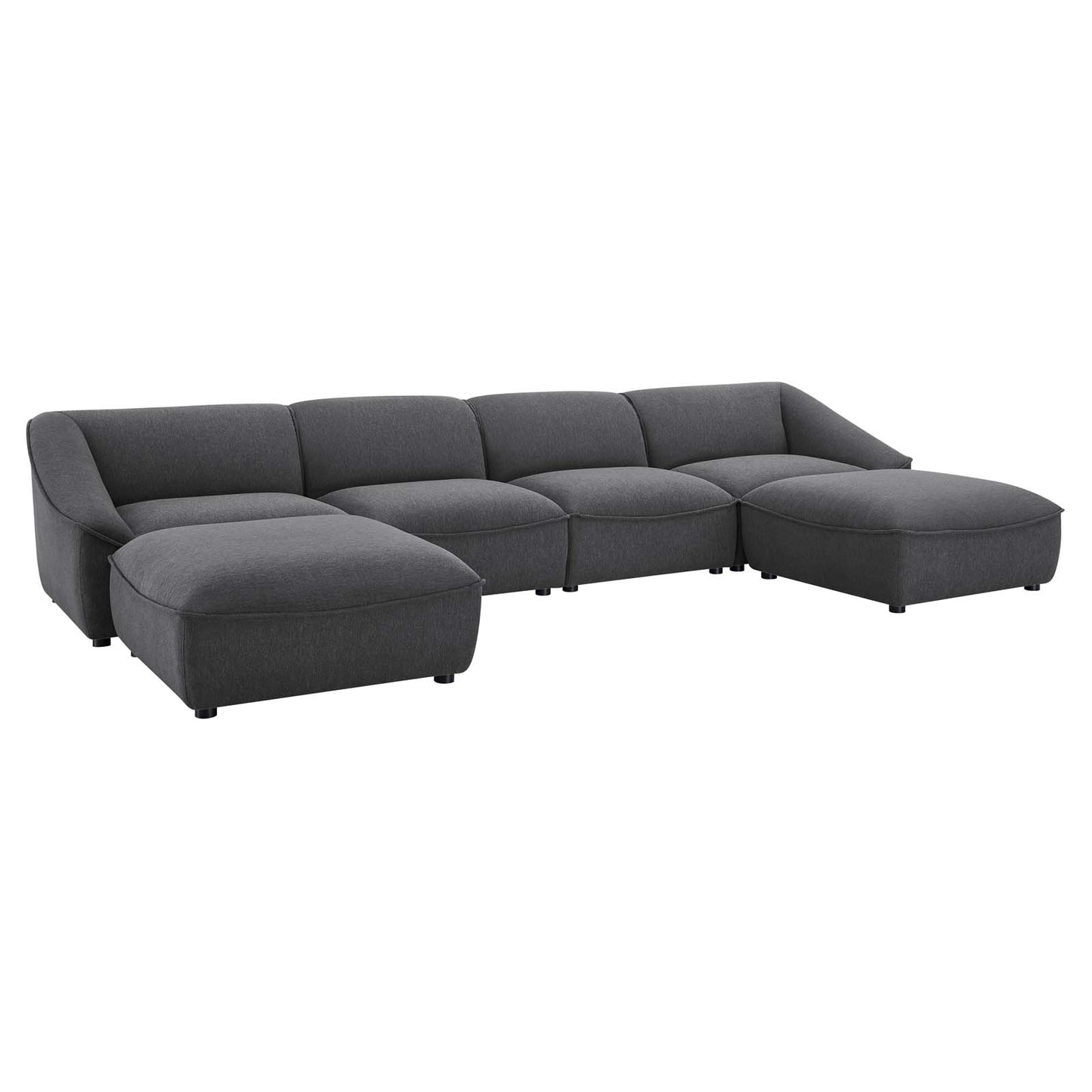 Comprise 6-Piece Living Room Set Charcoal EEI-5409-CHA