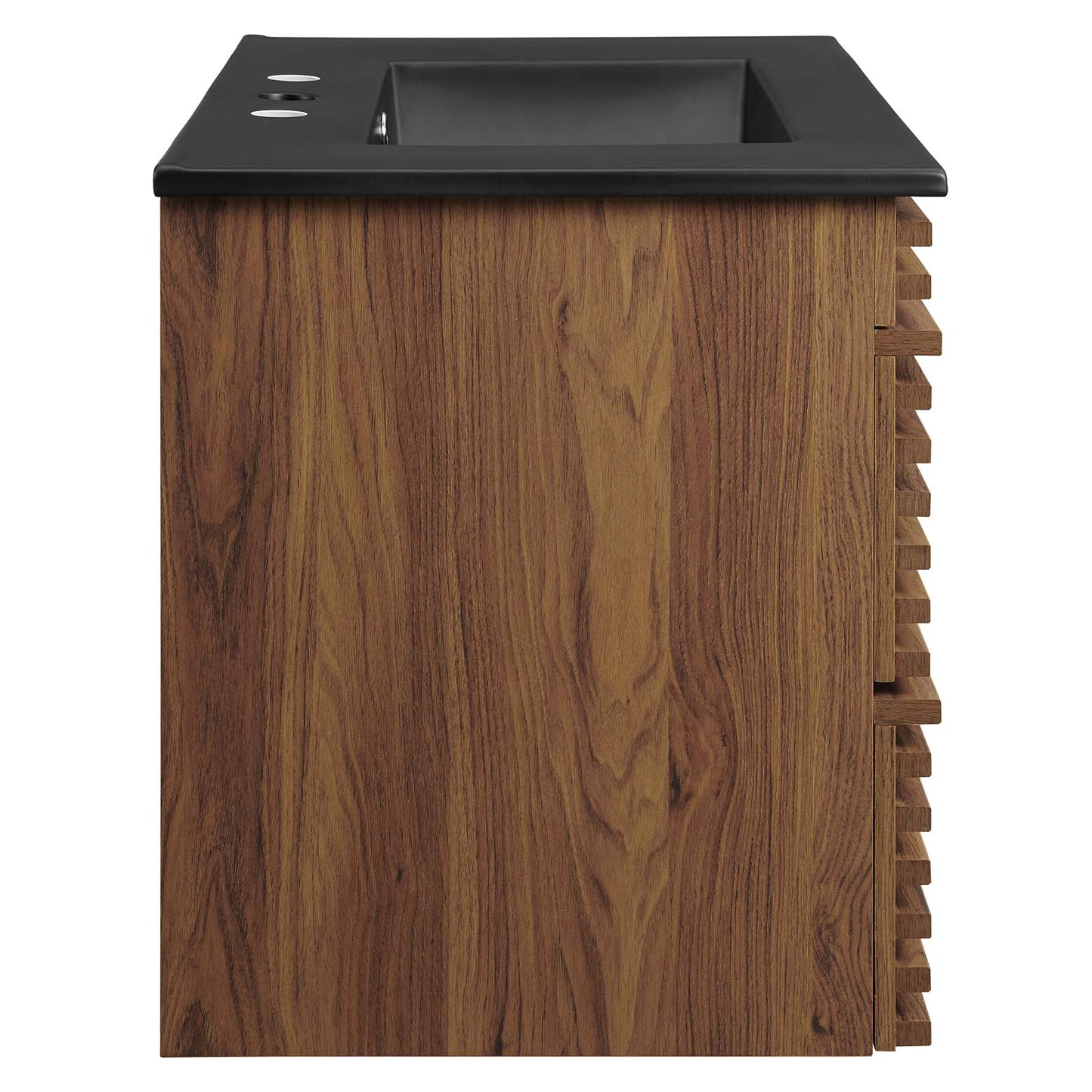 Render 30" Wall-Mount Bathroom Vanity Walnut Black EEI-5417-WAL-BLK