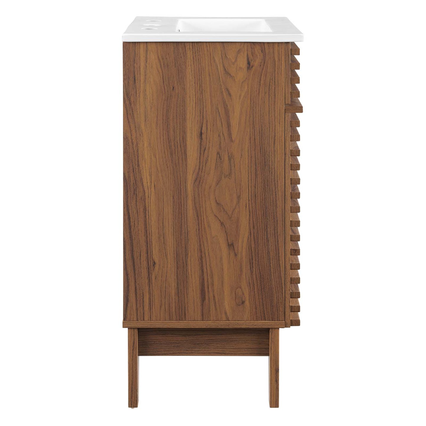 Render 18" Bathroom Vanity Cabinet Walnut White EEI-5420-WAL-WHI