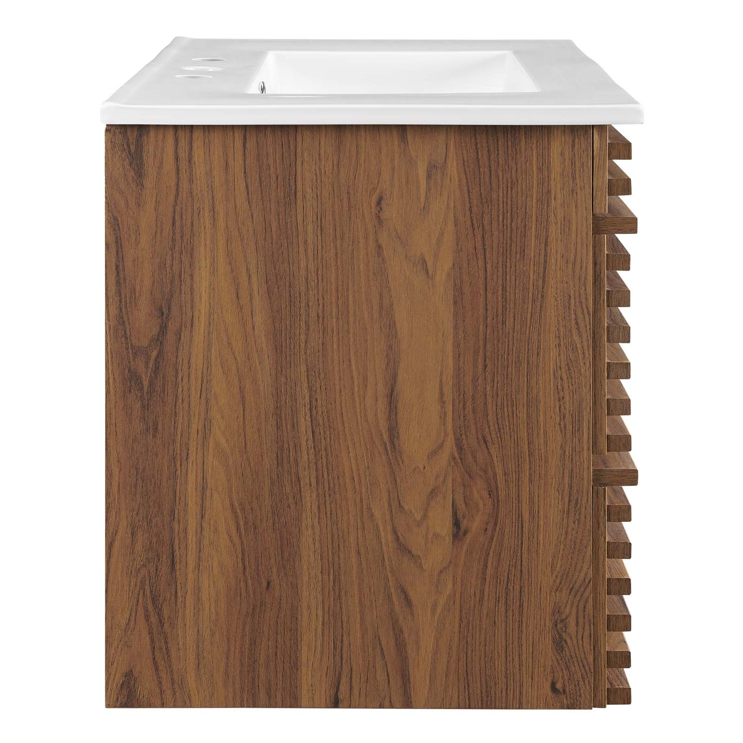 Render 30" Wall-Mount Bathroom Vanity Walnut White EEI-5421-WAL-WHI