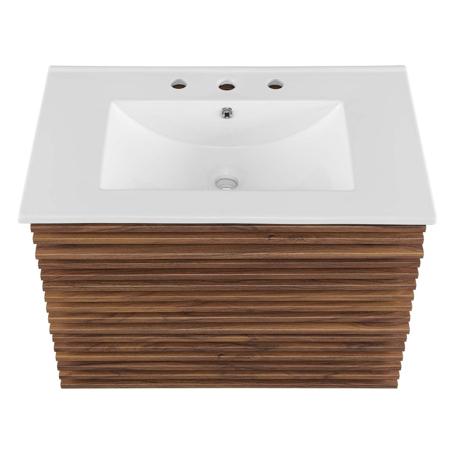 Render 30" Wall-Mount Bathroom Vanity Walnut White EEI-5421-WAL-WHI