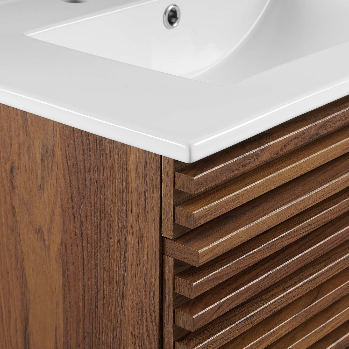 Render 30" Wall-Mount Bathroom Vanity Walnut White EEI-5421-WAL-WHI