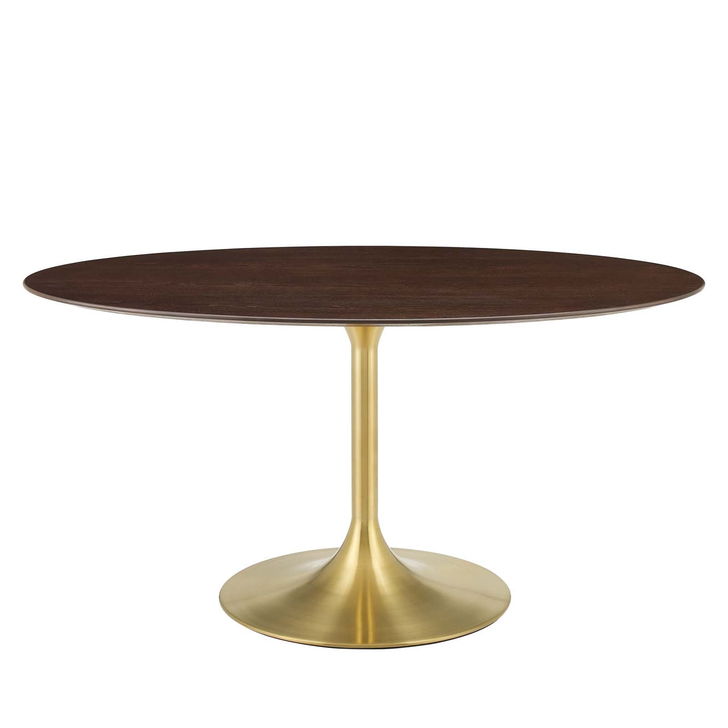 Lippa 60" Oval Dining Table with Gold Base and Artificial Marble or Wood Options