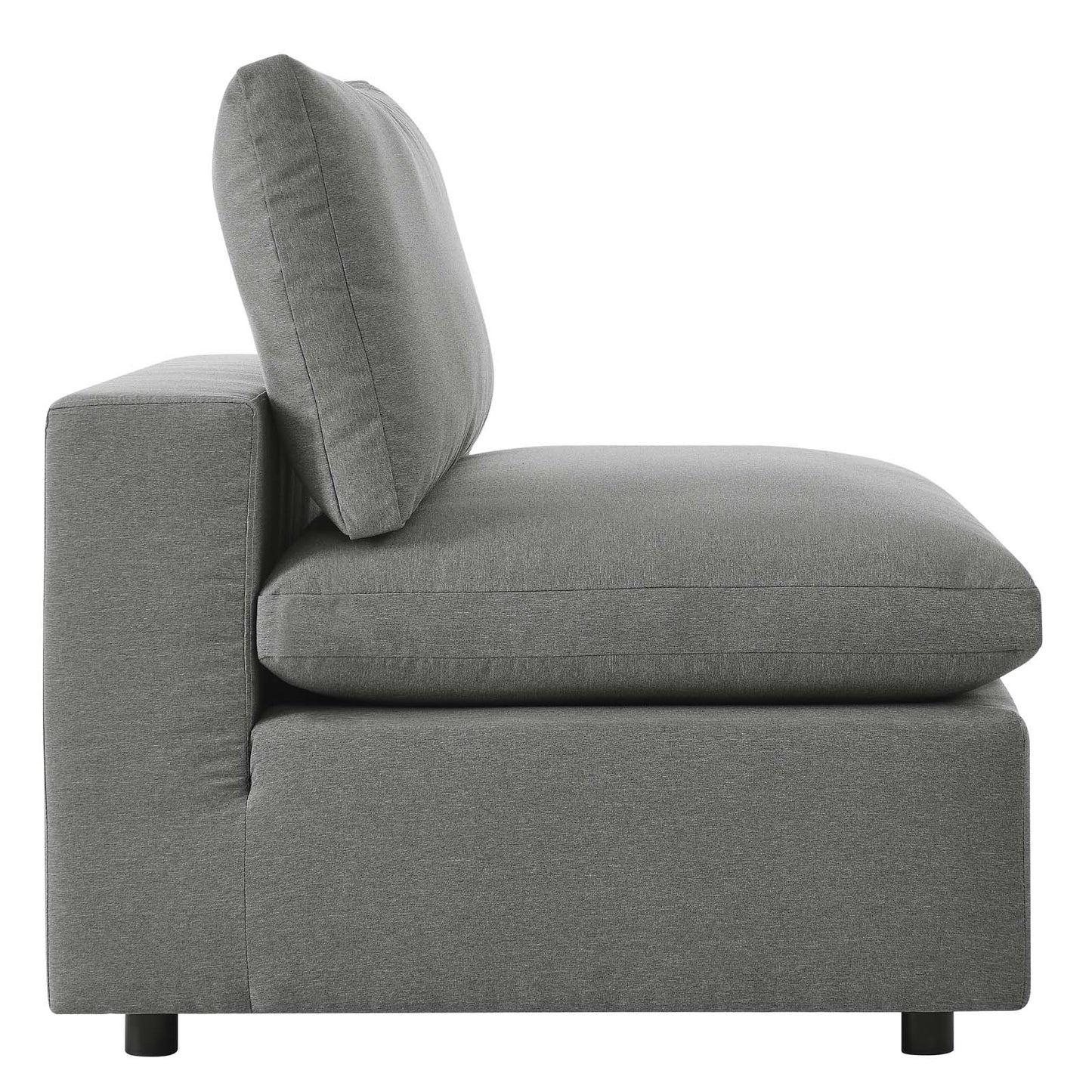 Commix Overstuffed Outdoor Patio Sofa Charcoal EEI-5578-CHA