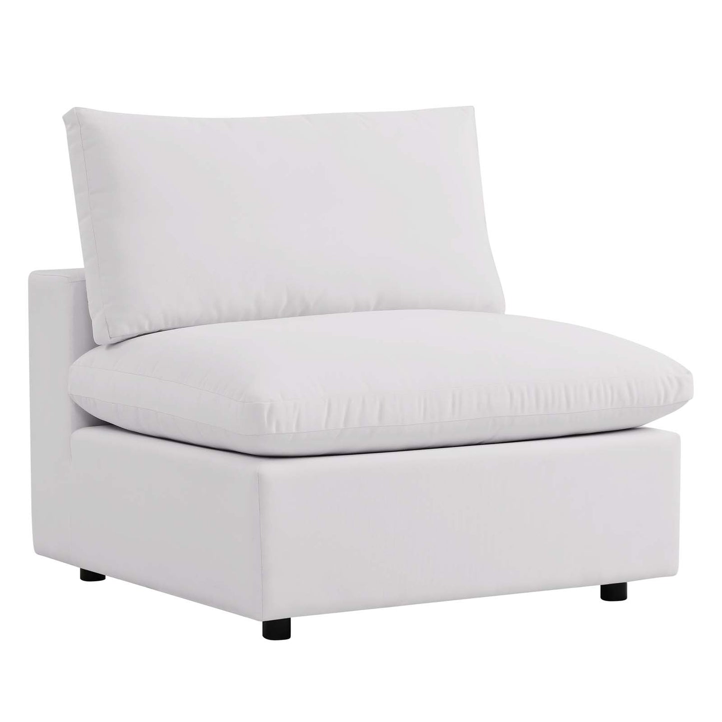 Commix Overstuffed Outdoor Patio Sofa White EEI-5578-WHI