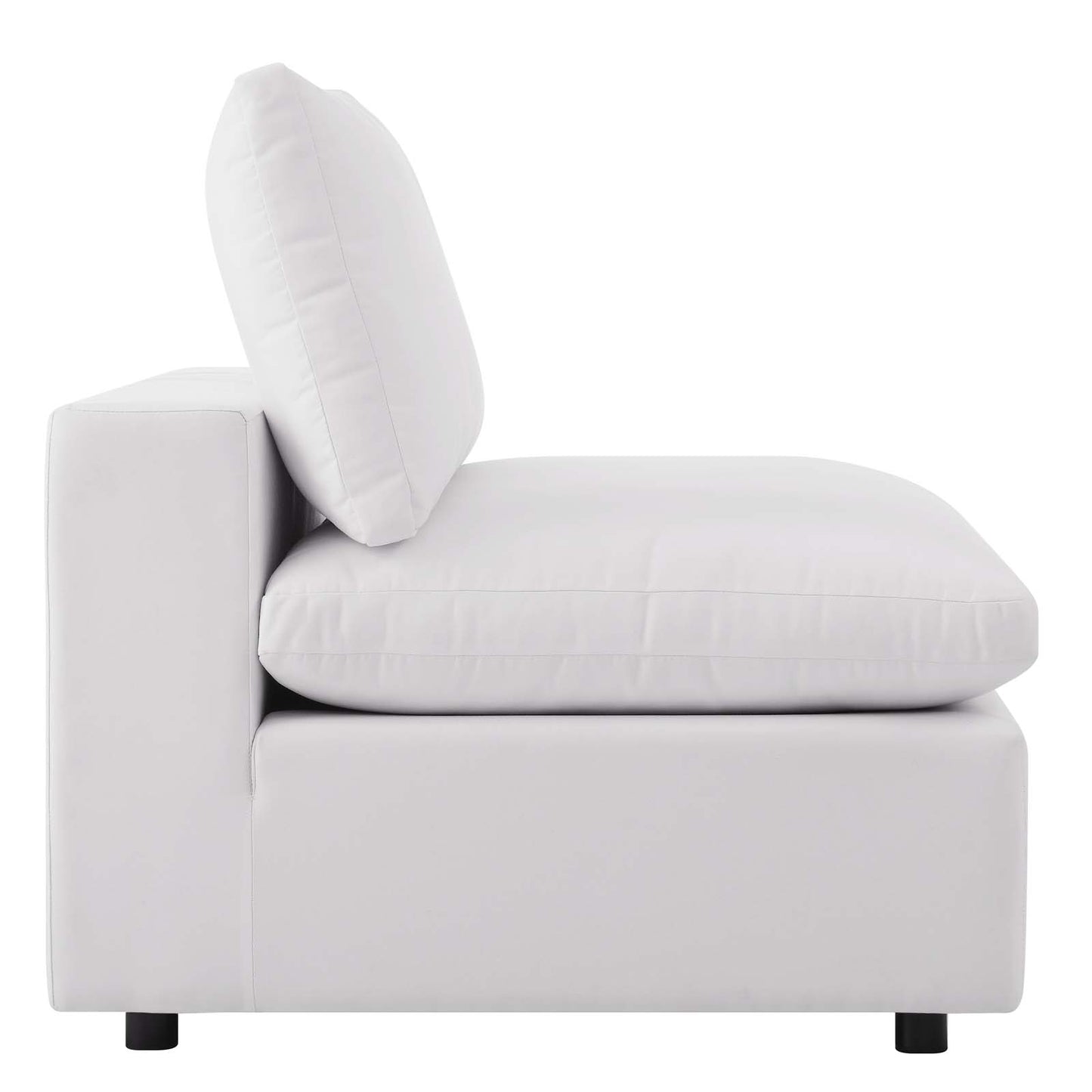 Commix Overstuffed Outdoor Patio Sofa White EEI-5578-WHI