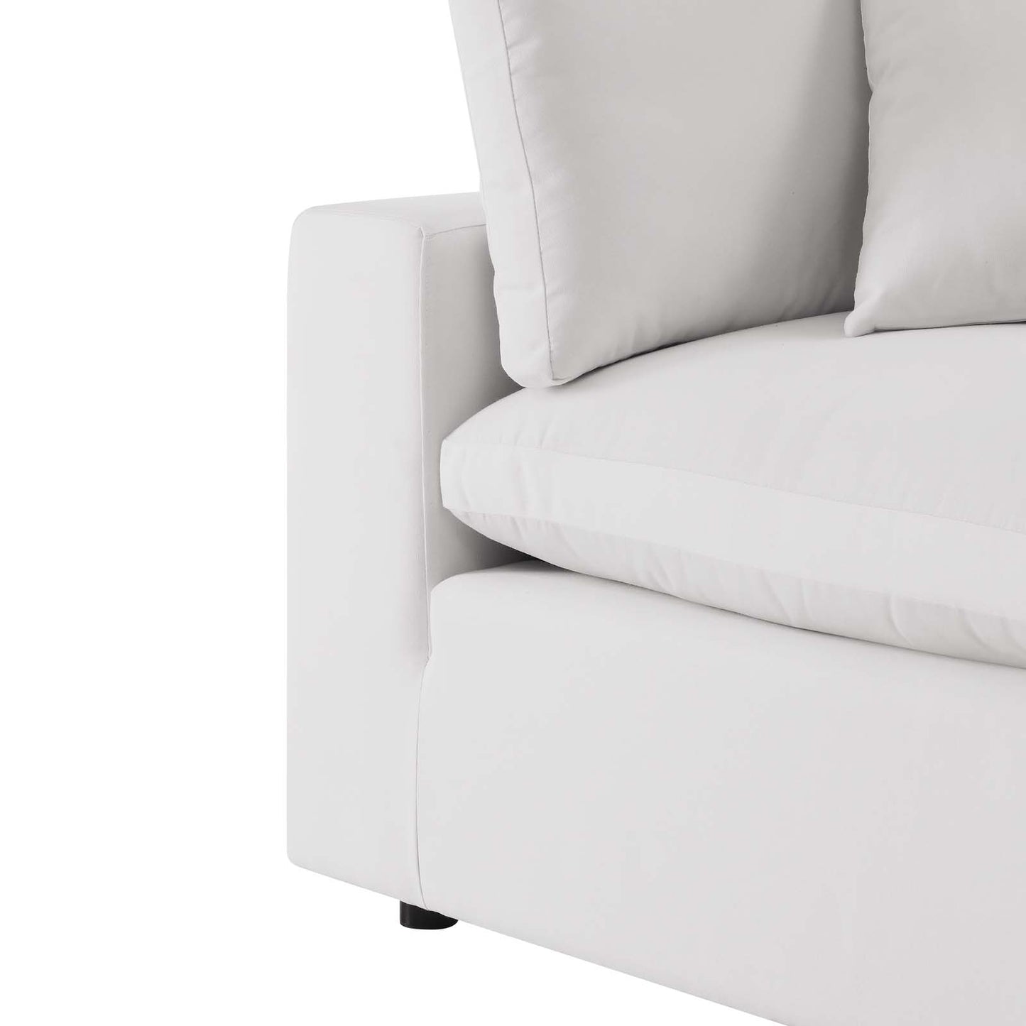 Commix Overstuffed Outdoor Patio Sofa White EEI-5578-WHI