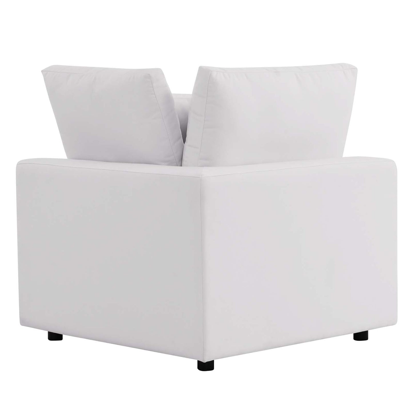 Commix Overstuffed Outdoor Patio Sofa White EEI-5578-WHI