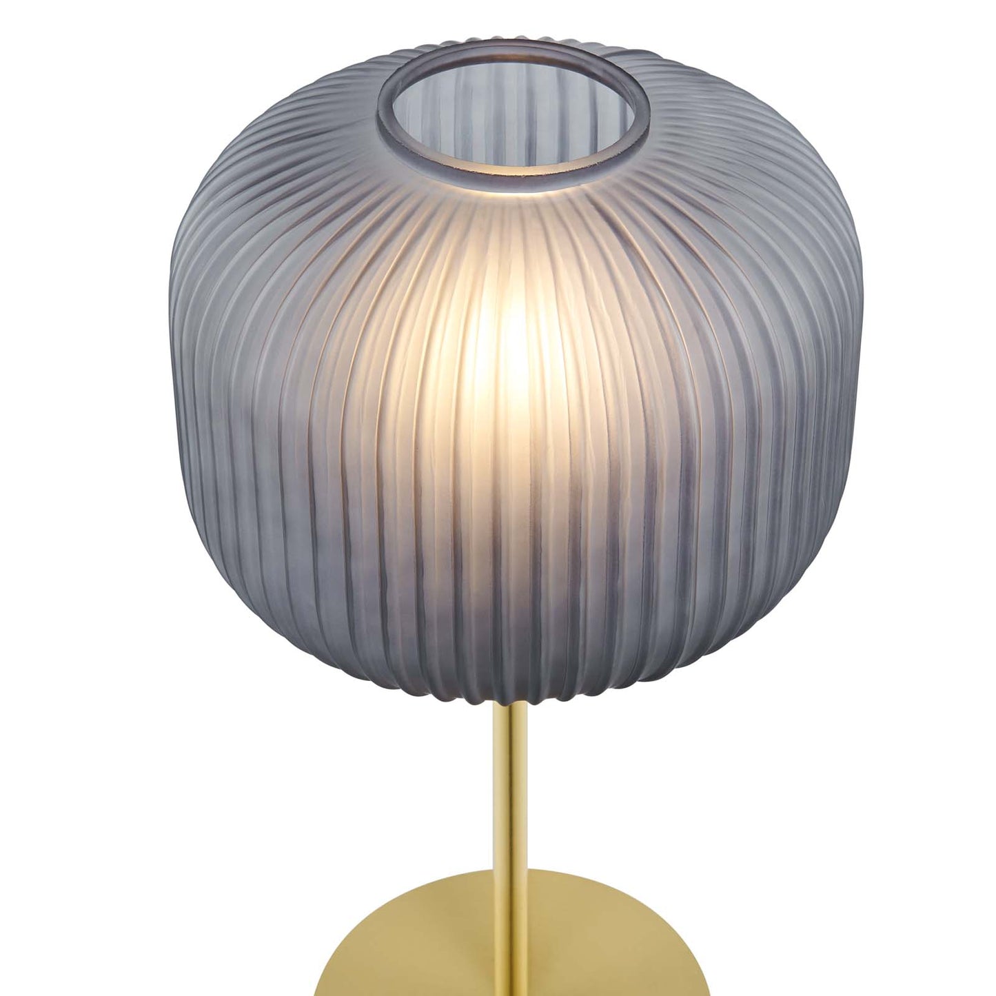 Reprise Glass Sphere Glass and Metal Table Lamp Black Satin Brass EEI-5622-BLK-SBR