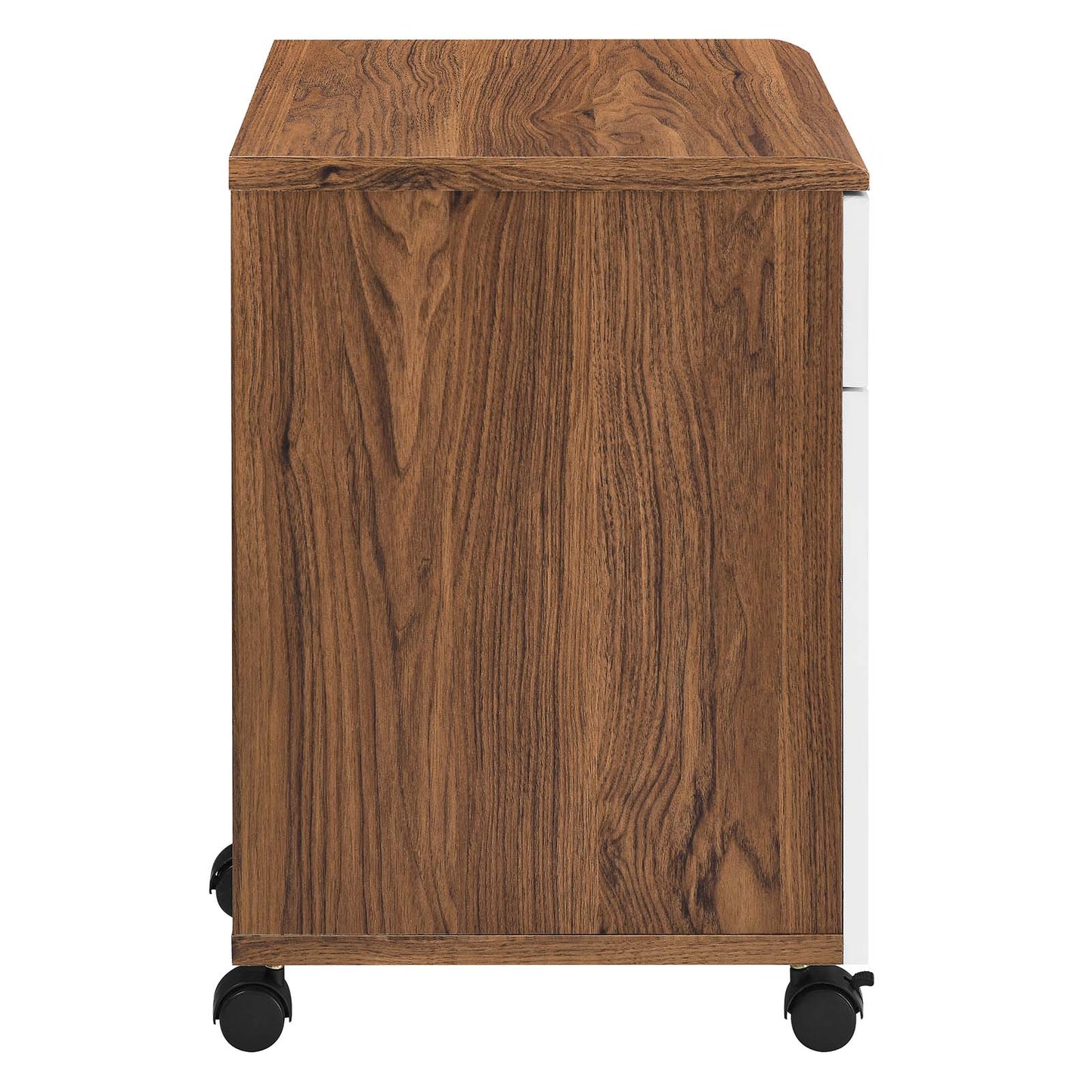 Envision Wood File Cabinet Walnut White EEI-5706-WAL-WHI