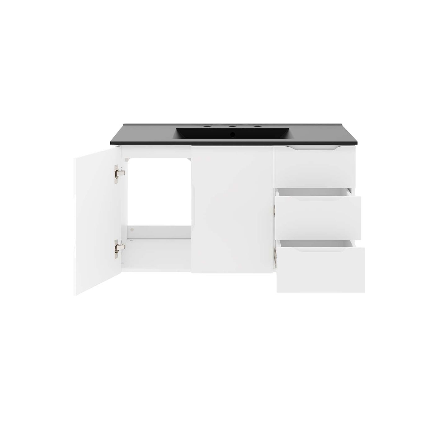 Vitality 36" Bathroom Vanity White Black EEI-5783-WHI-BLK