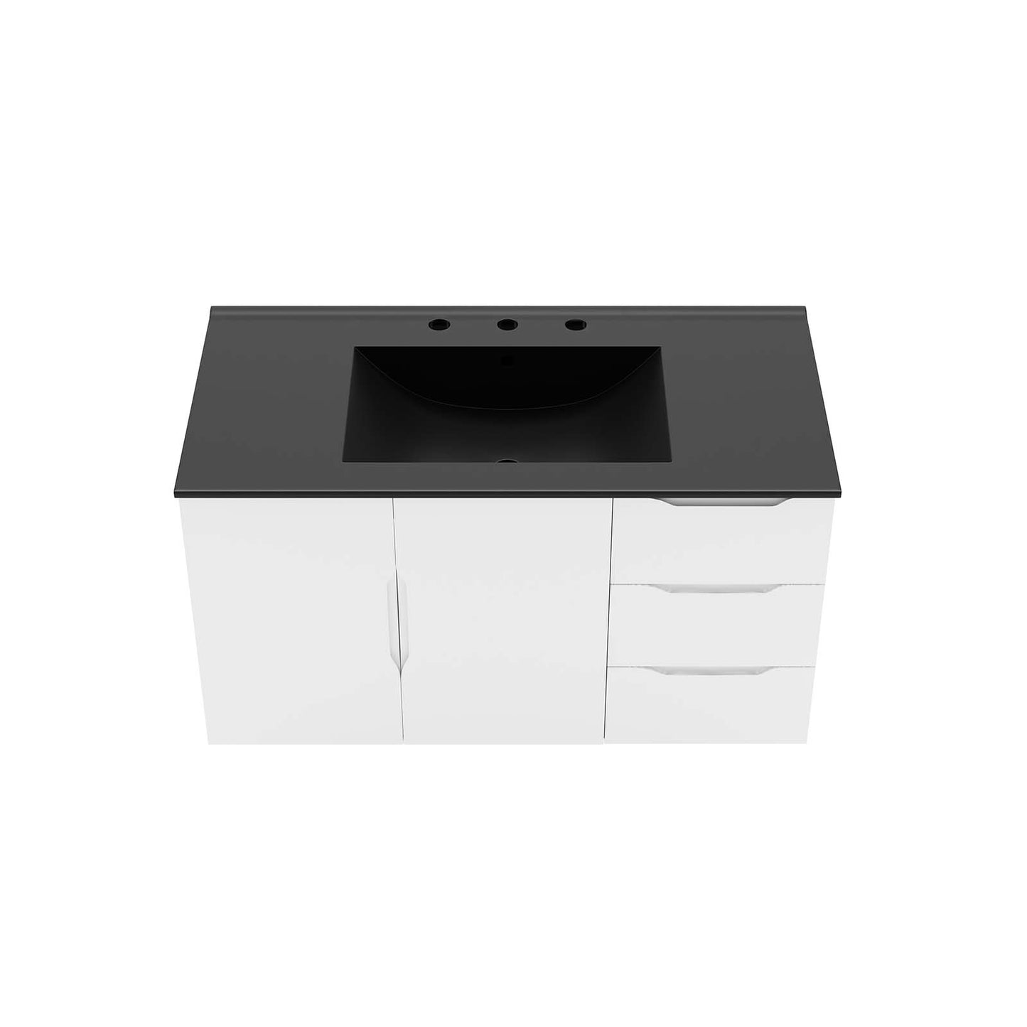 Vitality 36" Bathroom Vanity White Black EEI-5783-WHI-BLK