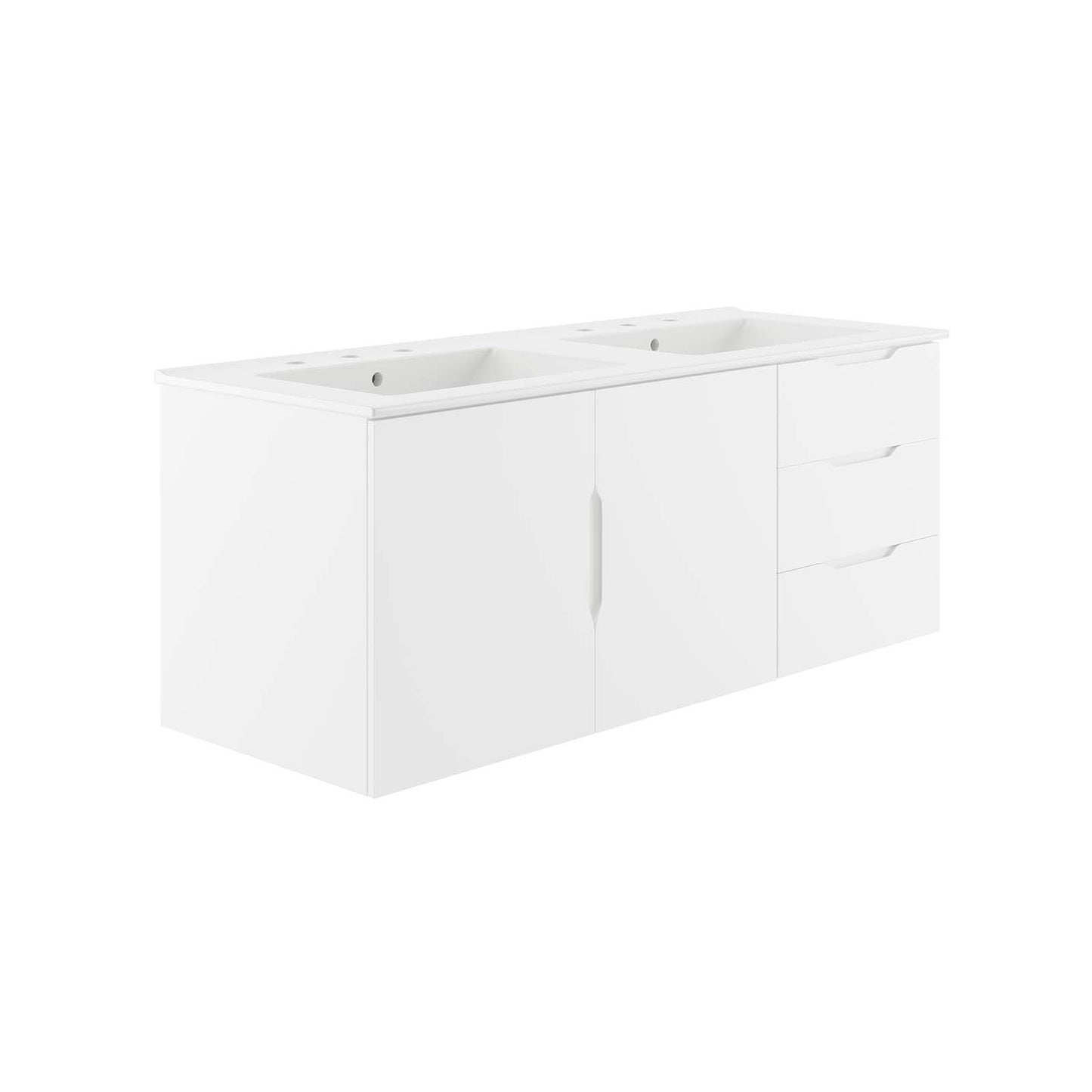 Vitality 48" Double Sink Bathroom Vanity White White EEI-5785-WHI-WHI