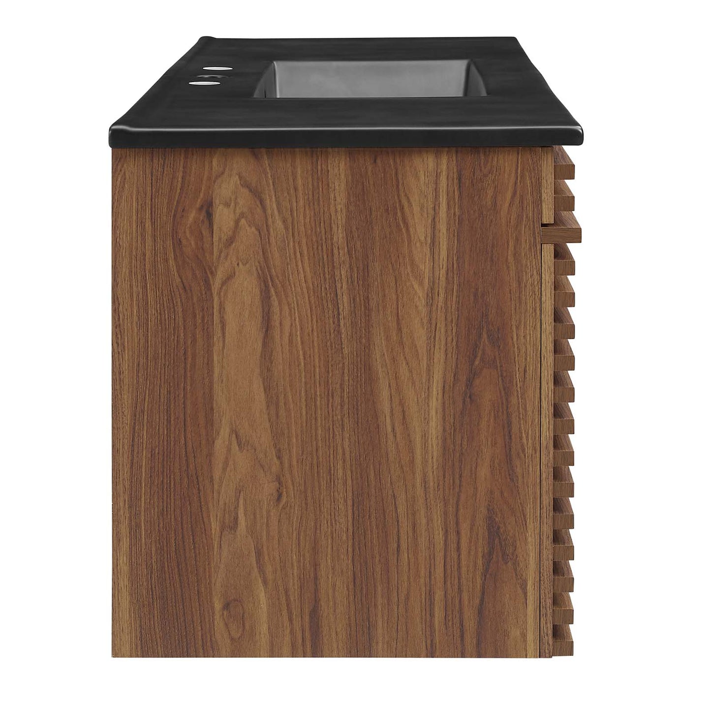 Render 48" Wall-Mount Bathroom Vanity Walnut Black EEI-5801-WAL-BLK