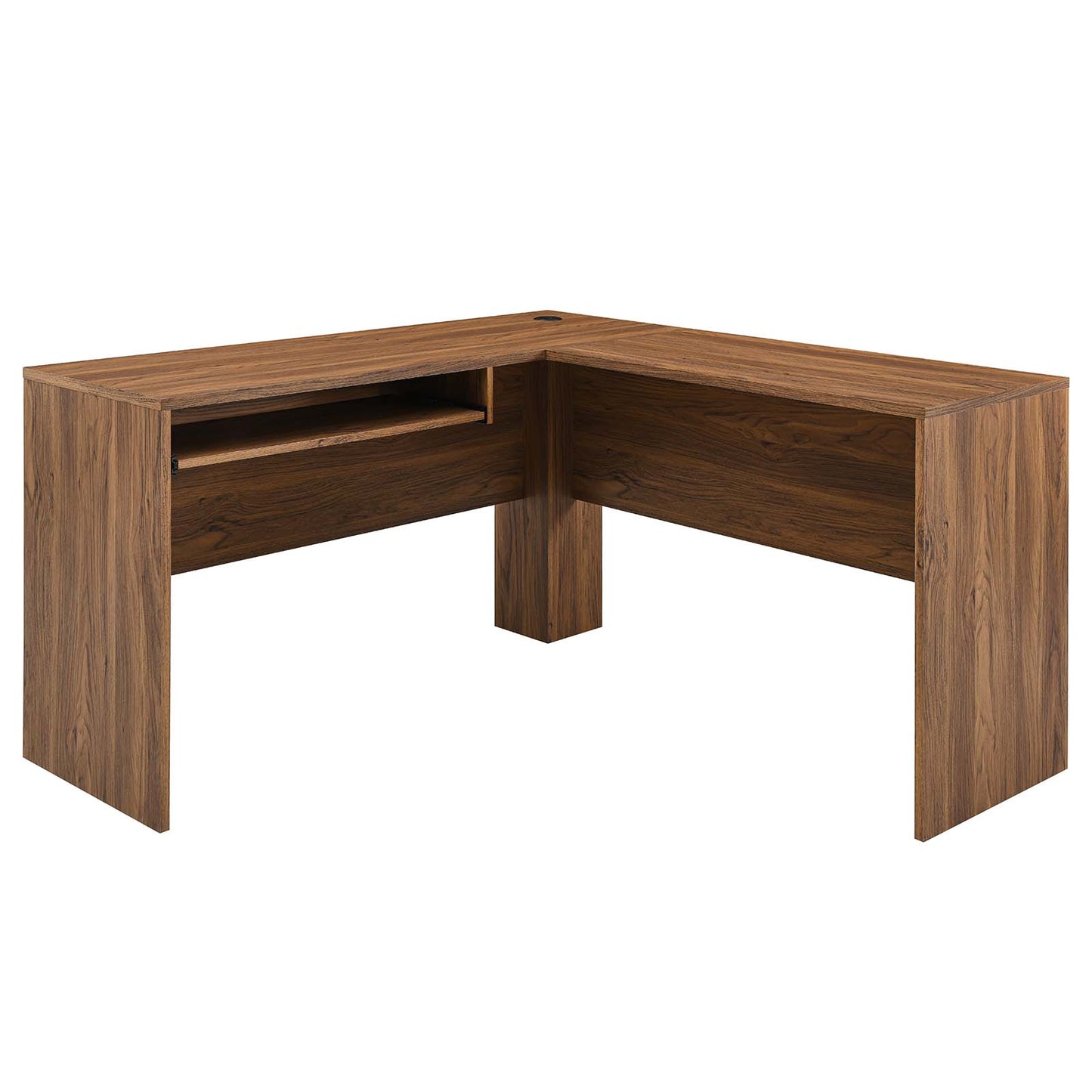 Render Wood Desk and File Cabinet Set Walnut EEI-5821-WAL