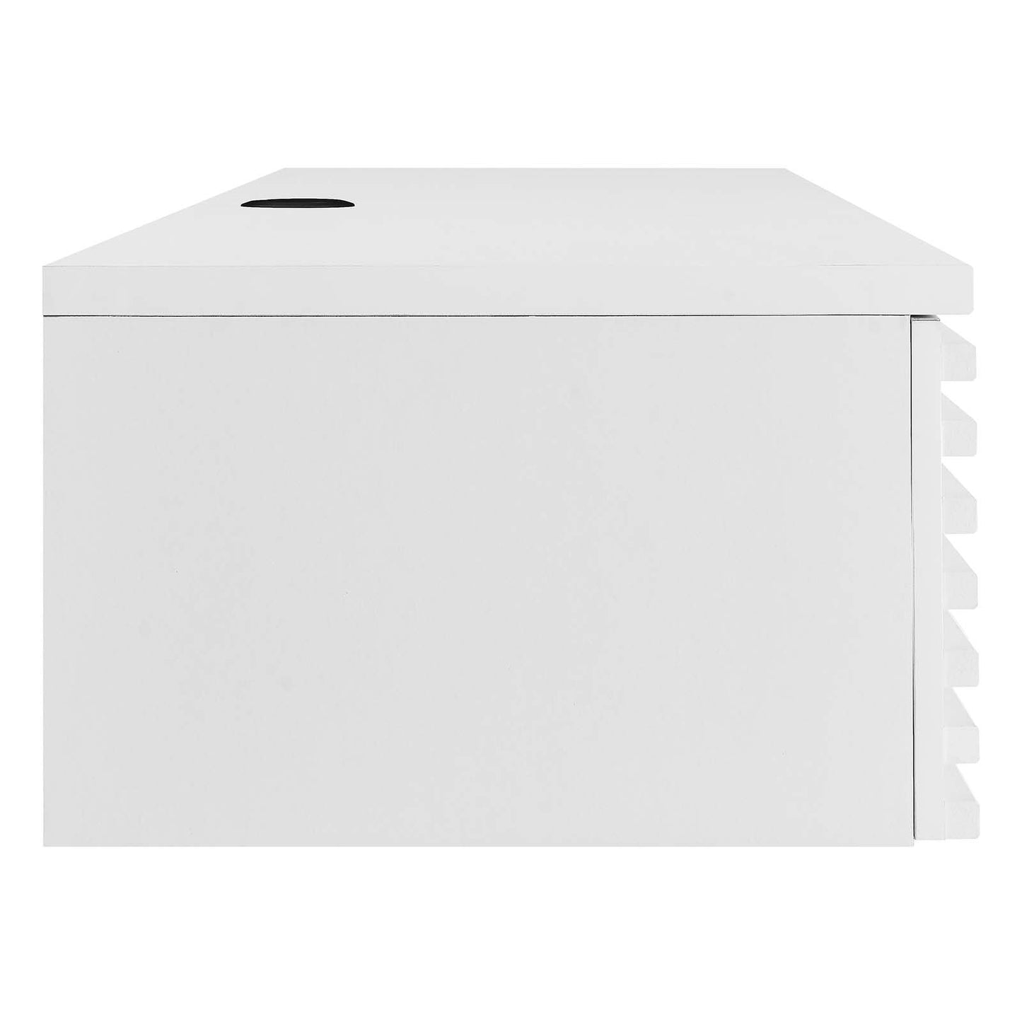 Render Wall Mount Wood Office Desk White EEI-5865-WHI