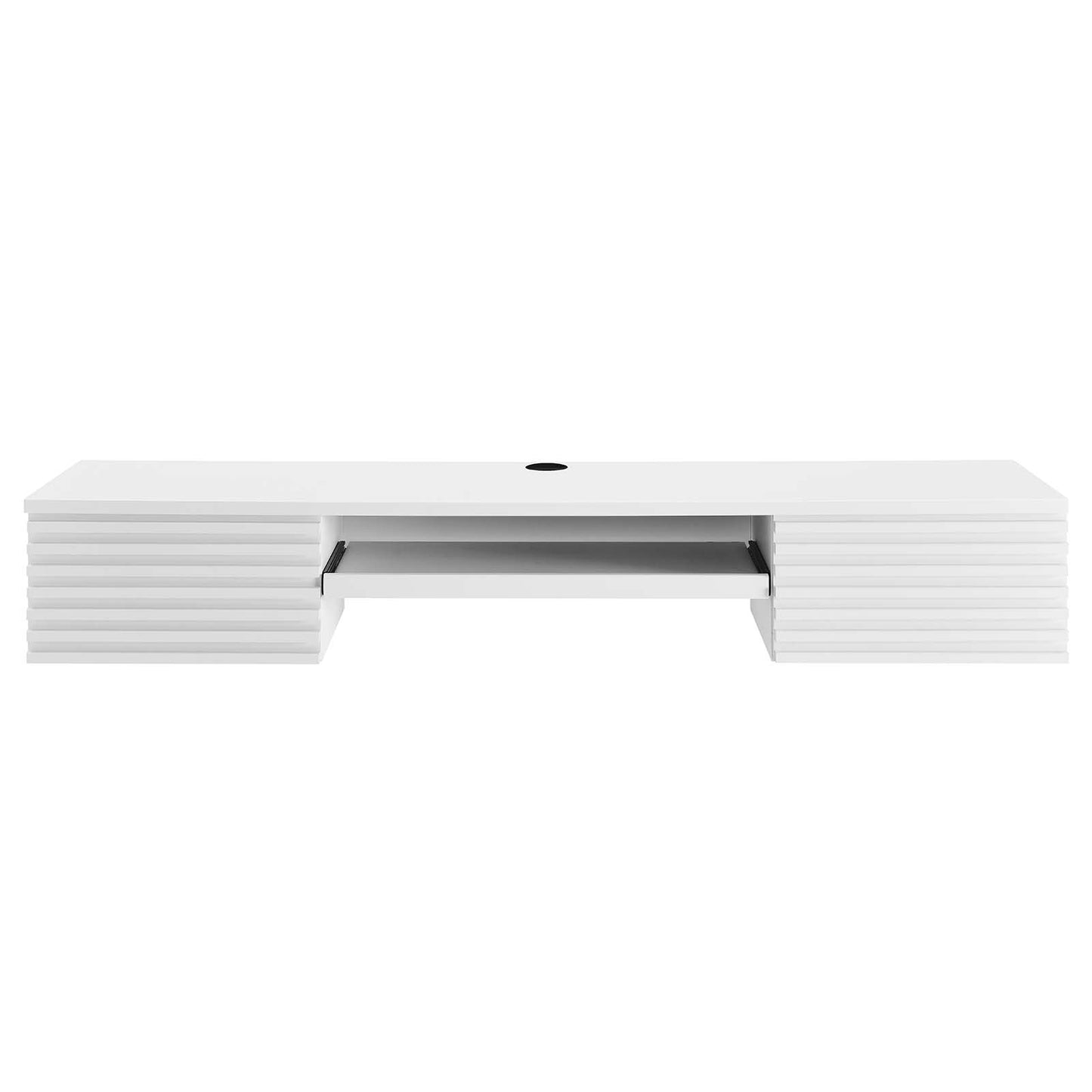 Render Wall Mount Wood Office Desk White EEI-5865-WHI