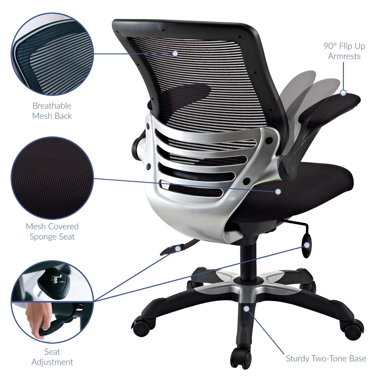 Edge Office Chair - All Mesh and Vinyl Options