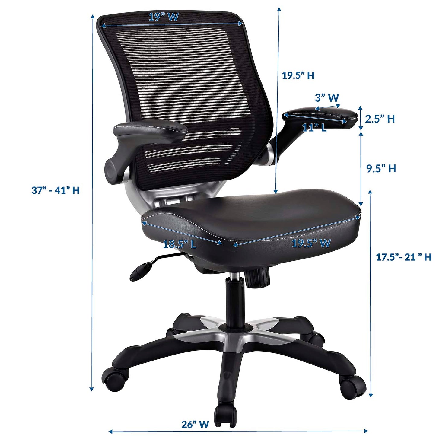 Edge Office Chair - All Mesh and Vinyl Options