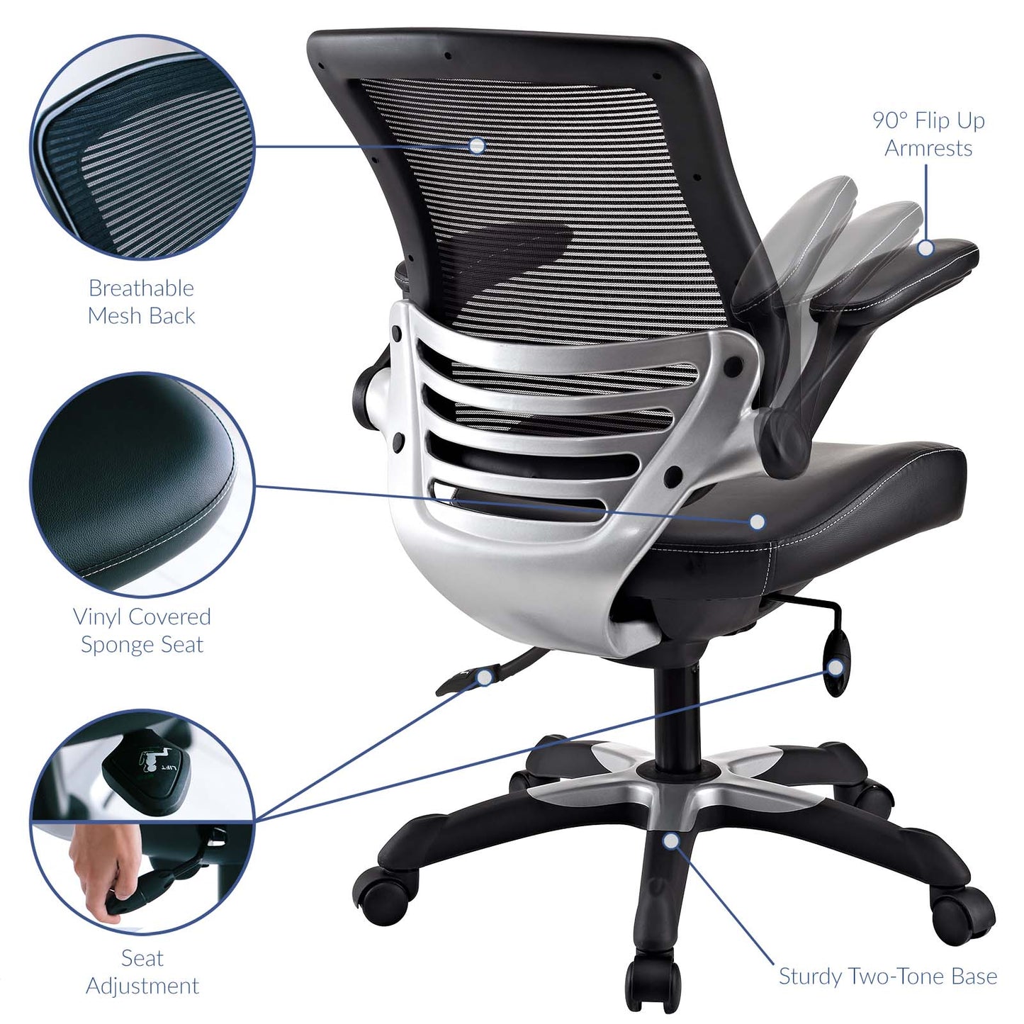 Edge Office Chair - All Mesh and Vinyl Options