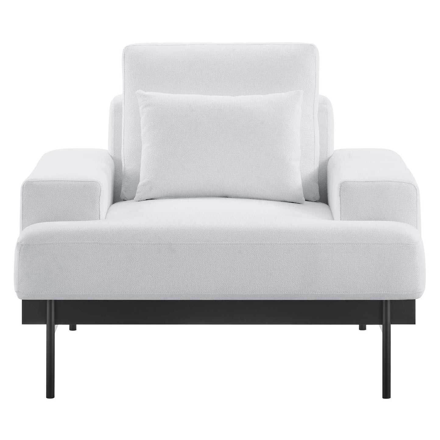Proximity Upholstered Fabric Armchair White EEI-6216-WHI