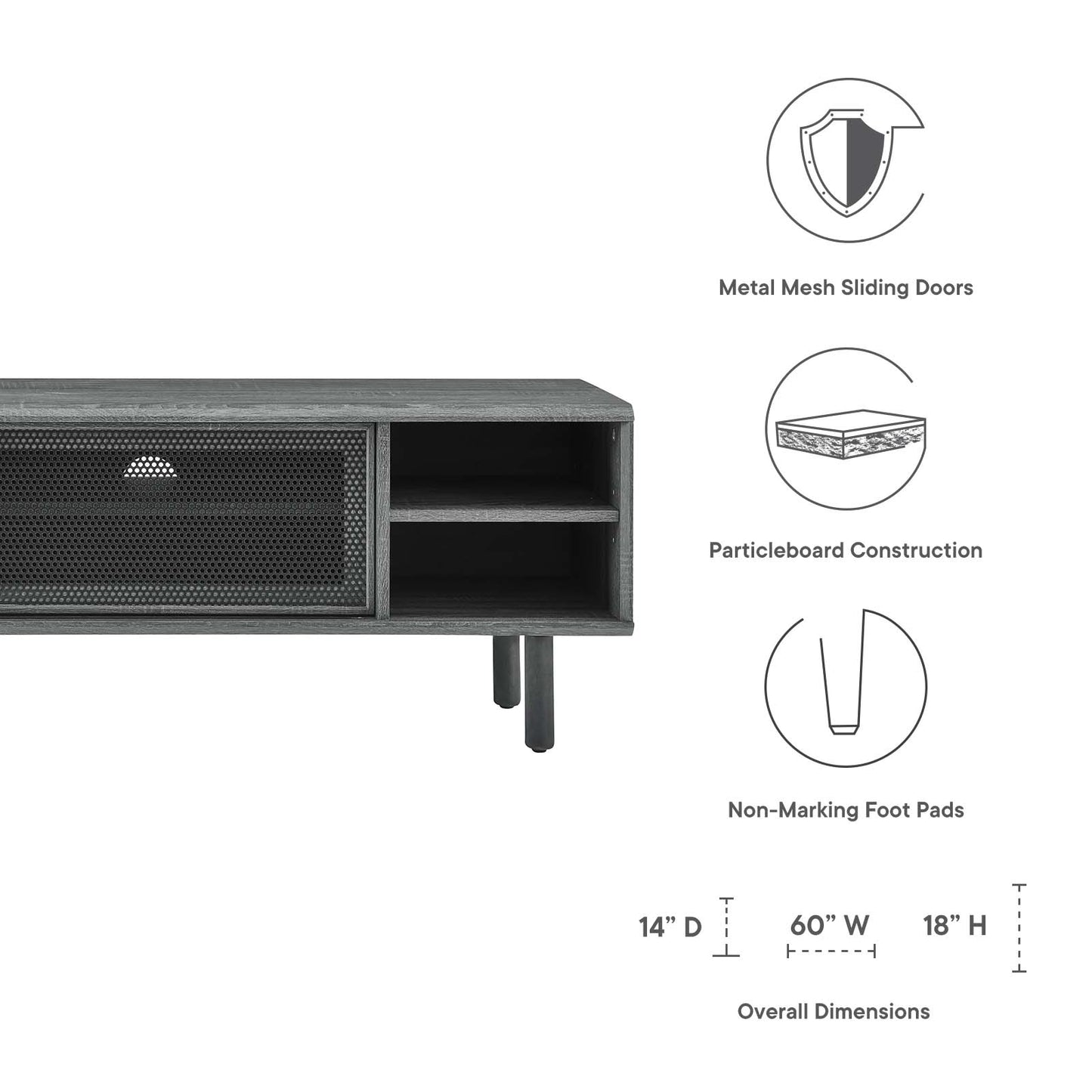 Kurtis 60" TV Stand - Available in Various Finishes