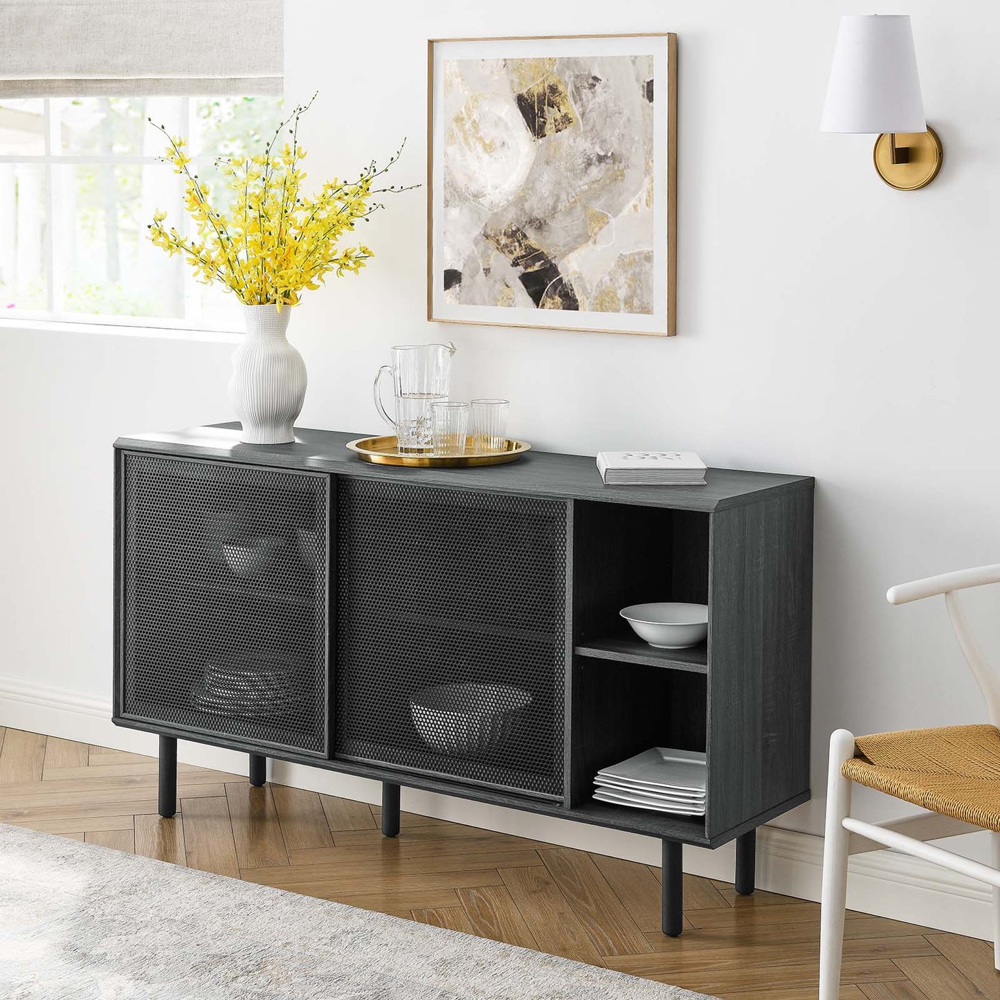 Kurtis 59" Sideboard Charcoal EEI-6235-CHA