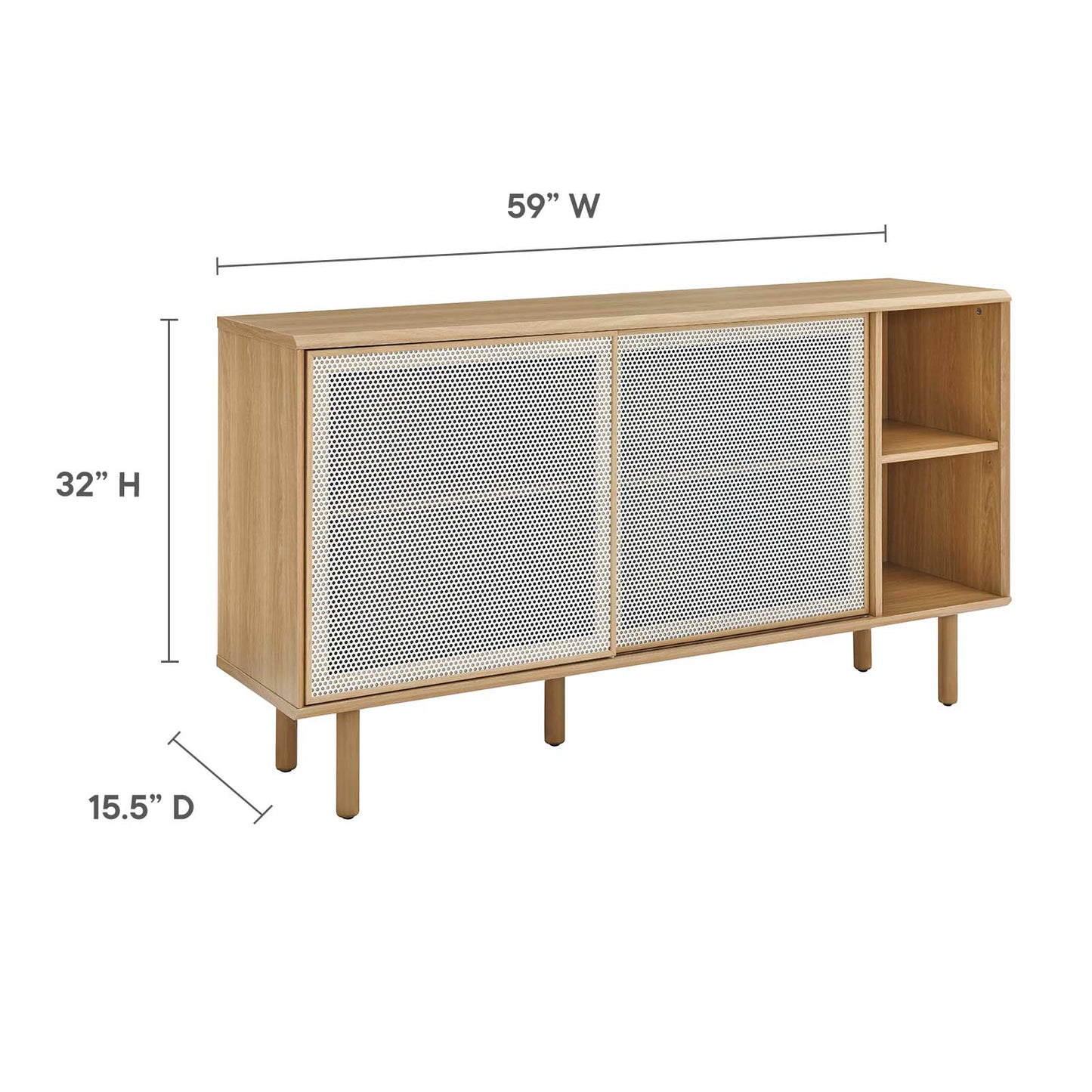 Kurtis 59" Sideboard Oak EEI-6235-OAK