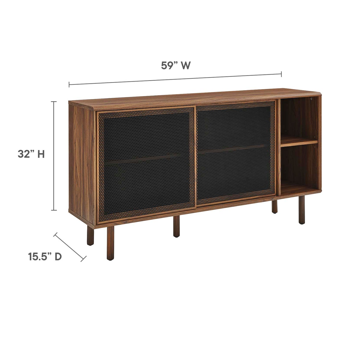 Kurtis 59" Sideboard Walnut EEI-6235-WAL