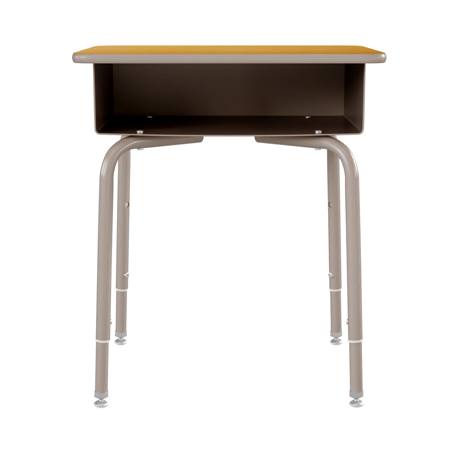 Maple/Silver Open Front Desk FD-DESK-GY-MPL-GG