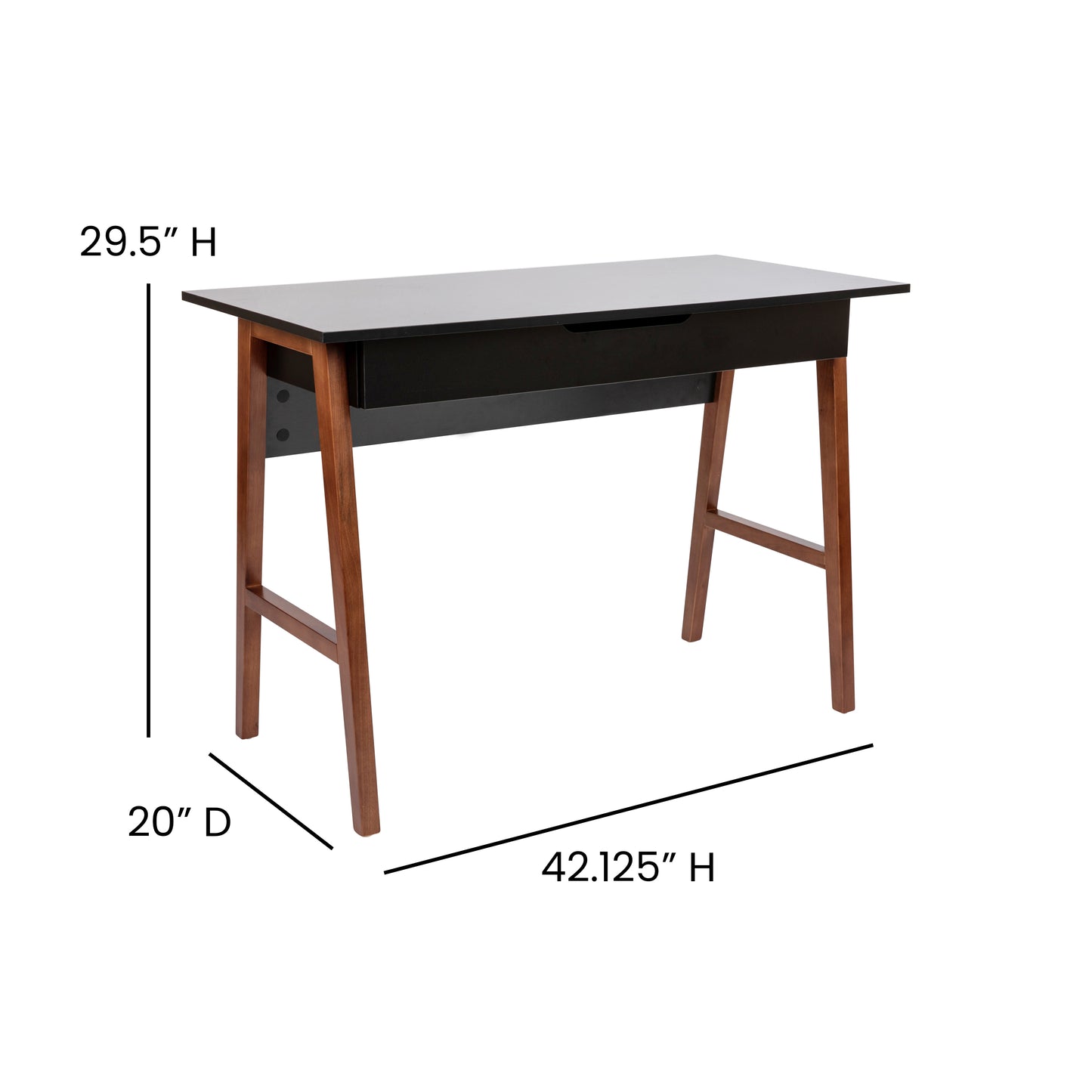 Computer Desk for Home Office GC-MBLK60-BK-WAL-GG