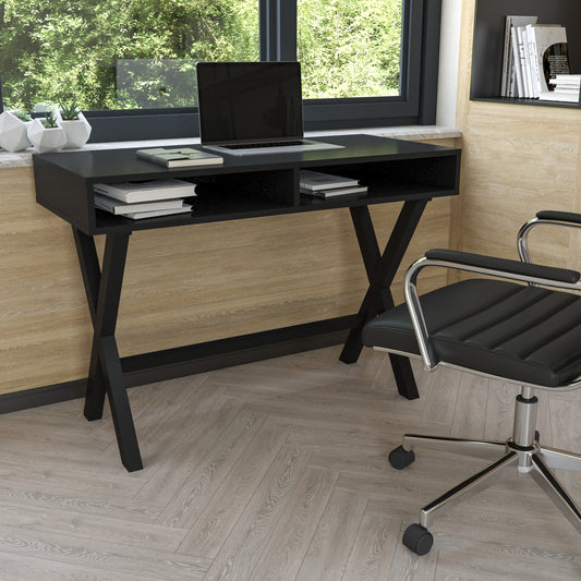 Computer Desk - Black Finish GC-MBLK61-BK-GG